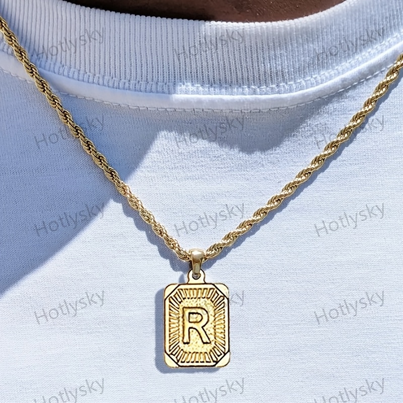 Women's Fashion Pendant Necklace with Initial Letter Option